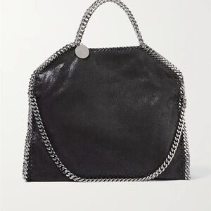 Stella McCartney Black Chain-Trimmed Women's Large Bag